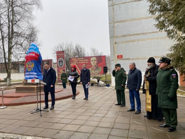Открытие памятника Петру I на территории воинской части в Нахабино