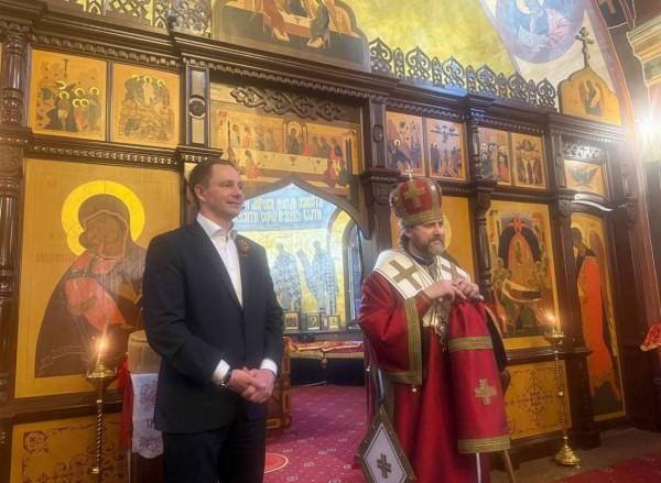 В Светлую Среду архиепископ Одинцовский и Красногорский Фома совершил Пасхальную утреню в Успенском храме г. Красногорска