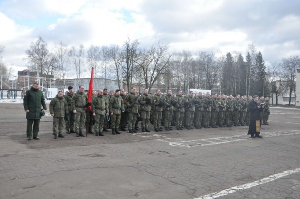 Благословение воинов к параду Победы и освящение техники